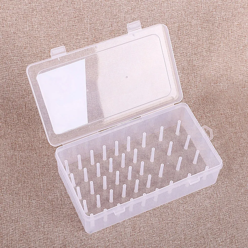 

Sewing Bobbins Threads Storage Sorting Case Organizer Thread Storage Box Transparent Plastic Bobbin Box for Home