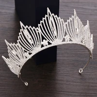 silver color rhinestone crystal tiaras and crowns wedding hair accessories bridal crown wedding headpiece diadem hair jewelry
