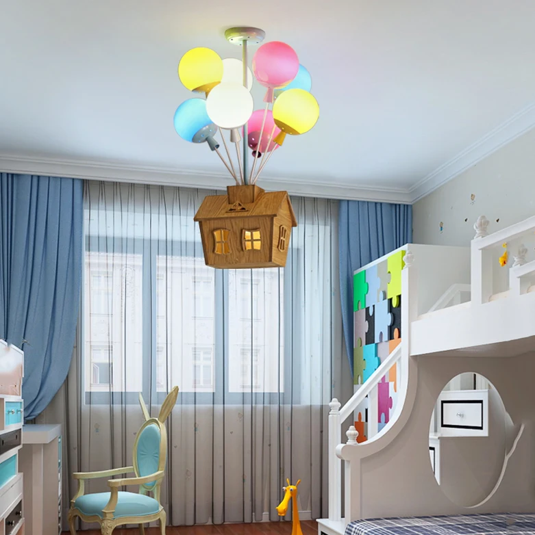 Современный детский подвесной светильник в стиле арт деко воздушный шар