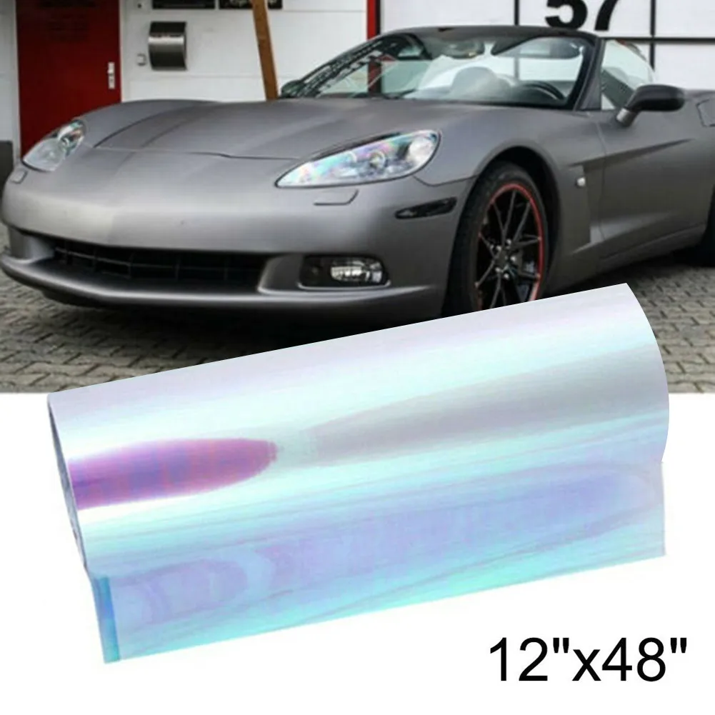 

Vinyl Film Sticker 12\\\"x48\\\" Cover Headlight Taillight Iridescent Film