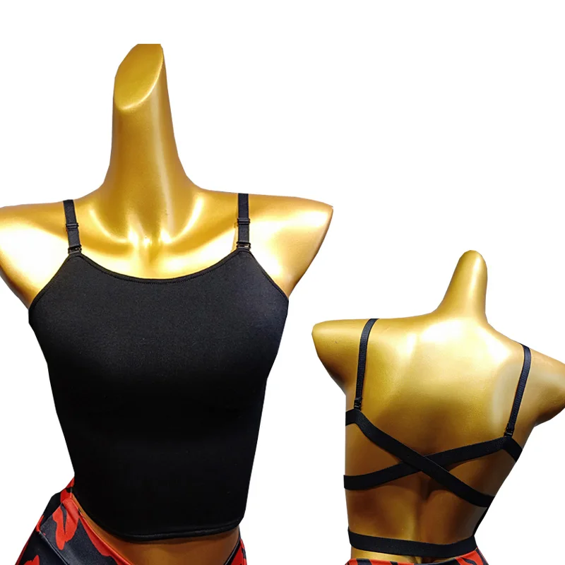 2019 летние латинское платье для танцев костюм из 2 предметов малышей (топ + юбка)