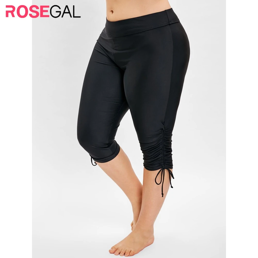 Женские Брюки Капри с заниженной талией Rosegal однотонные брюки карандаш большие