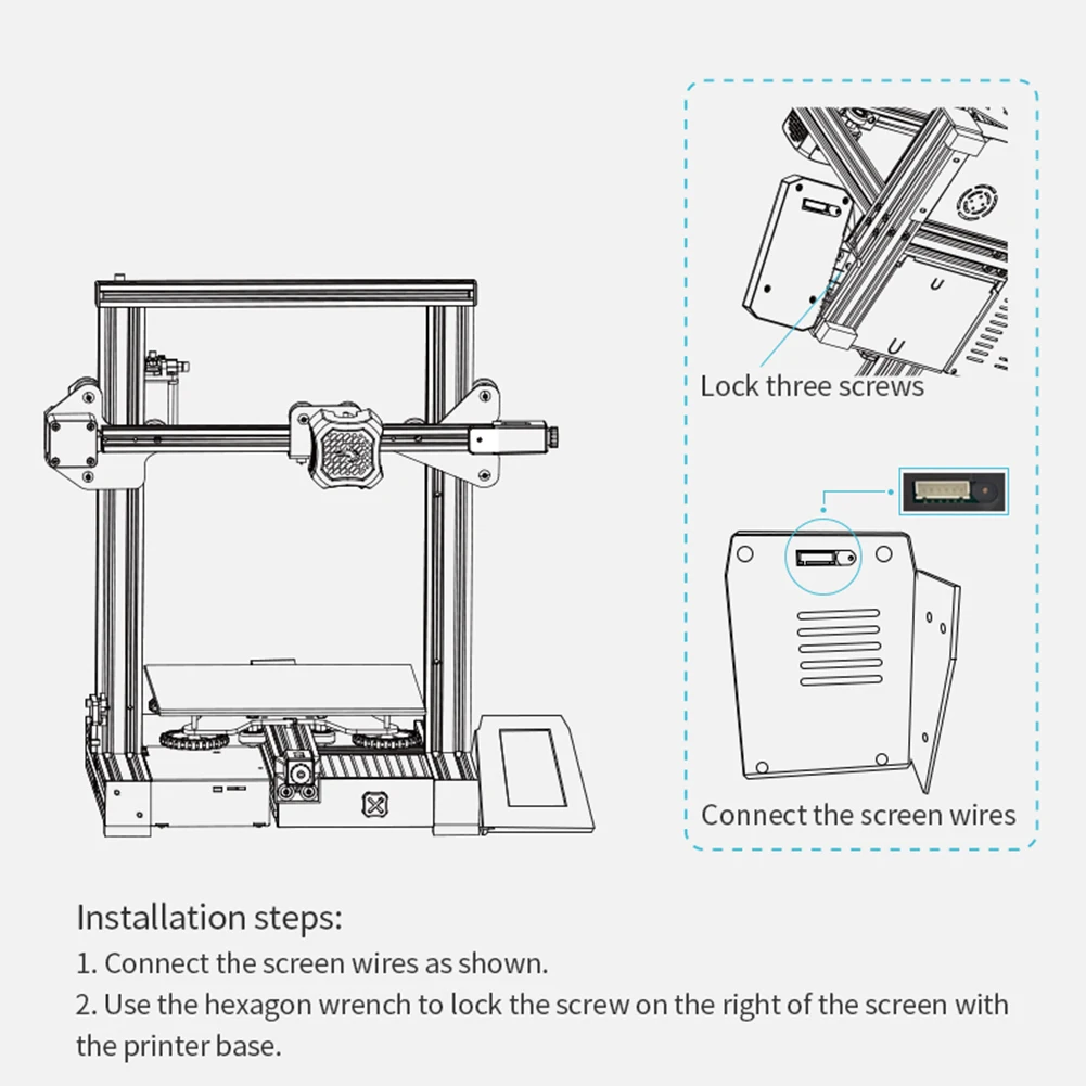 

4.3 inch 3D Printer Parts Touch Panel Screen LCD Display Kits Silent Board for CREALITY Ender 3/Ender 3S/Ender 3 Pro/Ender 3 V2