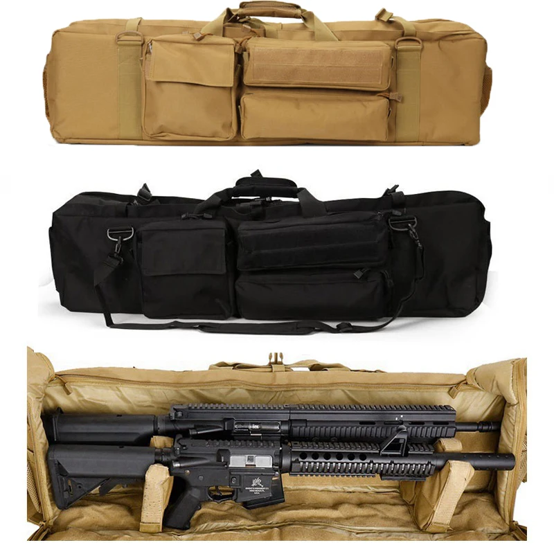 

100CM Airsoft Carbine M249 Gun Bag Carrying Case Military Airsoft Combat Carrying 1000D Nylon Backpack Case Tactical M16 AR15