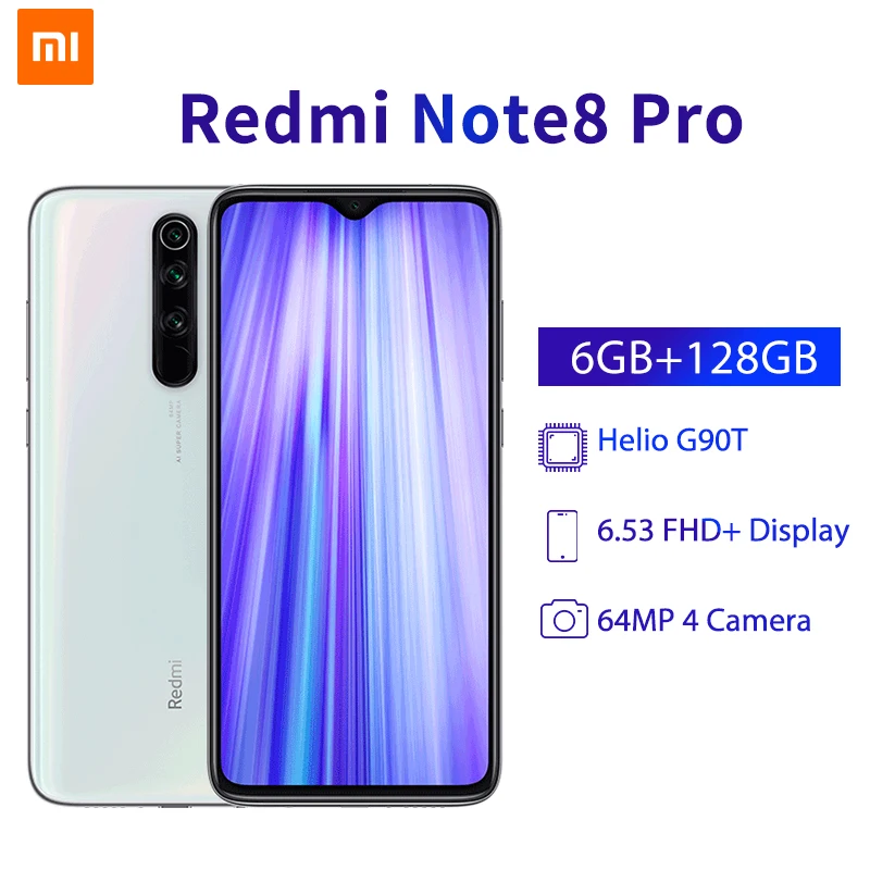 Смартфон Xiaomi Redmi Note 8 Pro 64MP Quad Camera 6 ГБ 128 NFC 4500 мАч 18 Вт MTK Helio G90T 53 &quotFHD|Смартфоны| |