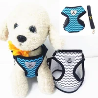 pet straps pet outdoor supplies safety cat dog harness and leash polyester mesh pet vest adjustable chest strip breathable