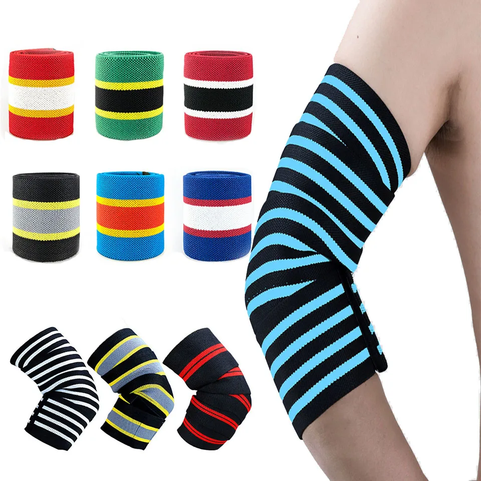 

GOBYGO 1 Pair Weightlifting Bandage Adjustable Fitness Equipment Elbow Protection Support Elastic Band Fitness Workout Equipment