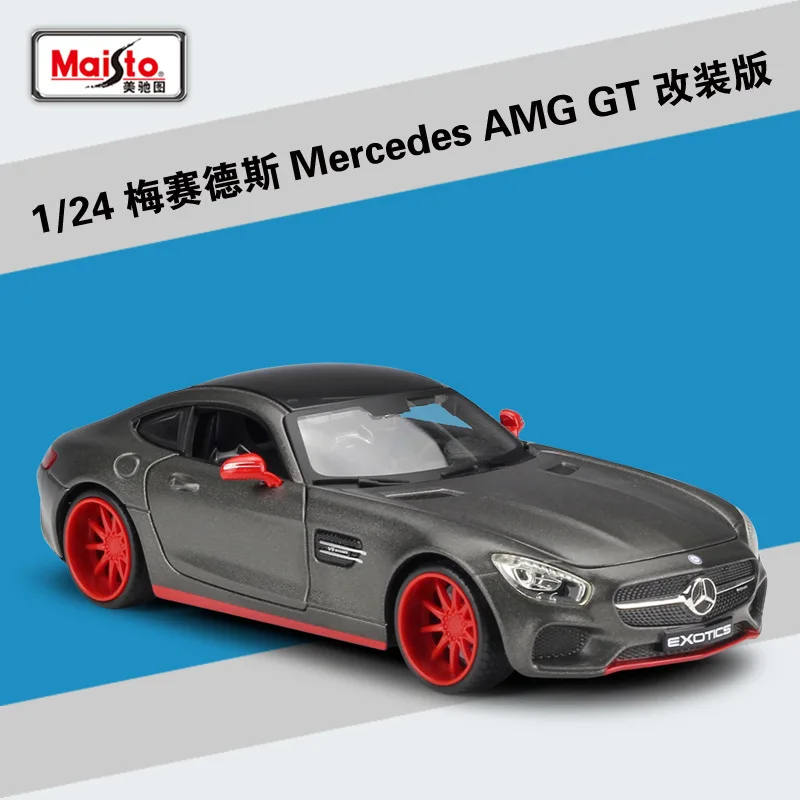 

Maisto Diecase 1:24 AMG GT SLS AMG красный желтый серый открытый кабриолета спортивные автомобили статическая модель автомобиля из сплава