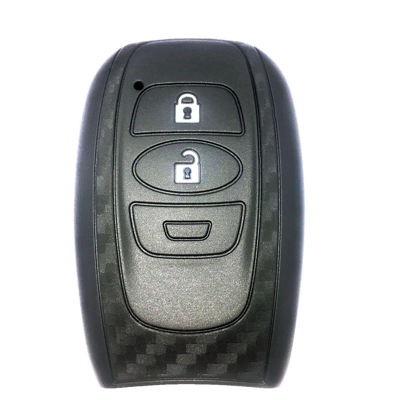 Паттерн углеродного волокна Мягкий силиконовый чехол для ключей от машины Subaru