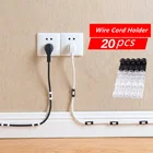 20 шт.лот зажимы-органайзеры для кабелей, органайзер для кабелей из АБС-пластика, держатель для провода, защита для USB-кабеля для зарядки и передачи данных