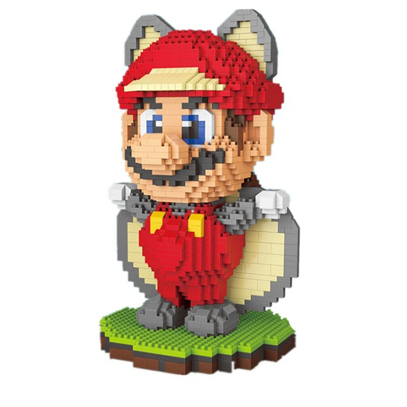 

2000pcs Mario Mini Blocks Big Model Size Yoshi Blocks Anime DIY Micro Building Block Toys Auction Model Toy Kids Gifts