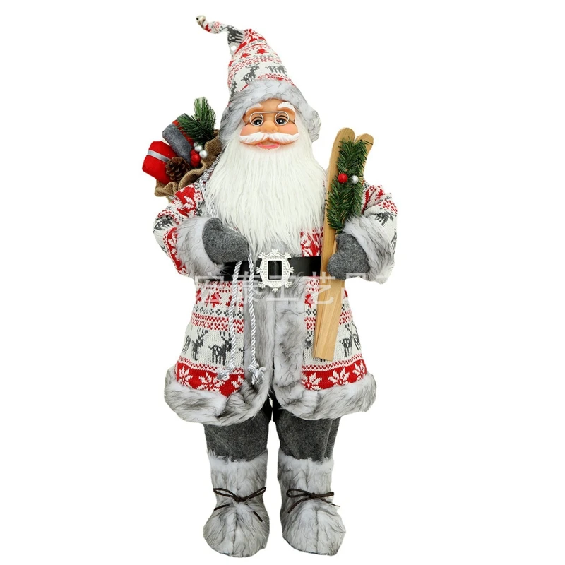 

New Santa Claus Christmas Dolls Standing Christmas Figurine Holiday Decoration Layout Window Decor Kids Toys