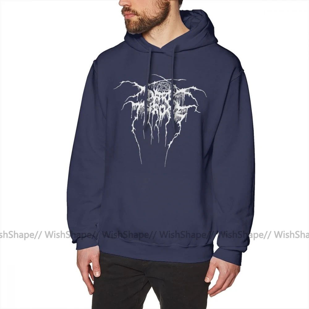 Толстовка Darkthrone, с логотипом, рубашка, Camiseta, толстовки, зимний мужской пуловер, толстовка с капюшоном, хлопок, для улицы, длинные, более размера, толстовки - Цвет: Navy Blue