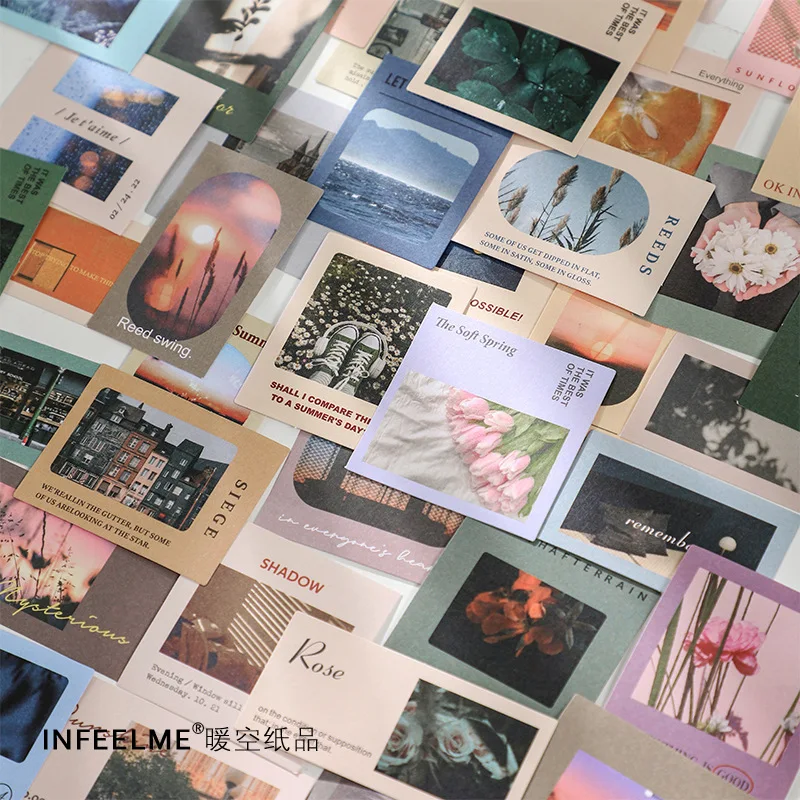 

Creative Ins Style Memo Pad Art Fresh Flower Basic Journal Material Paper Collage Scrapbook Notes Stationery