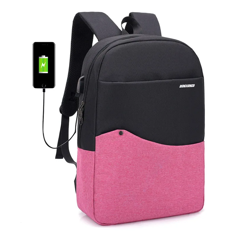 Couple backpack for teen School Backpacks For Boy Student Daypack with USB Charging Port School Bag Schoolbags mochila infantil