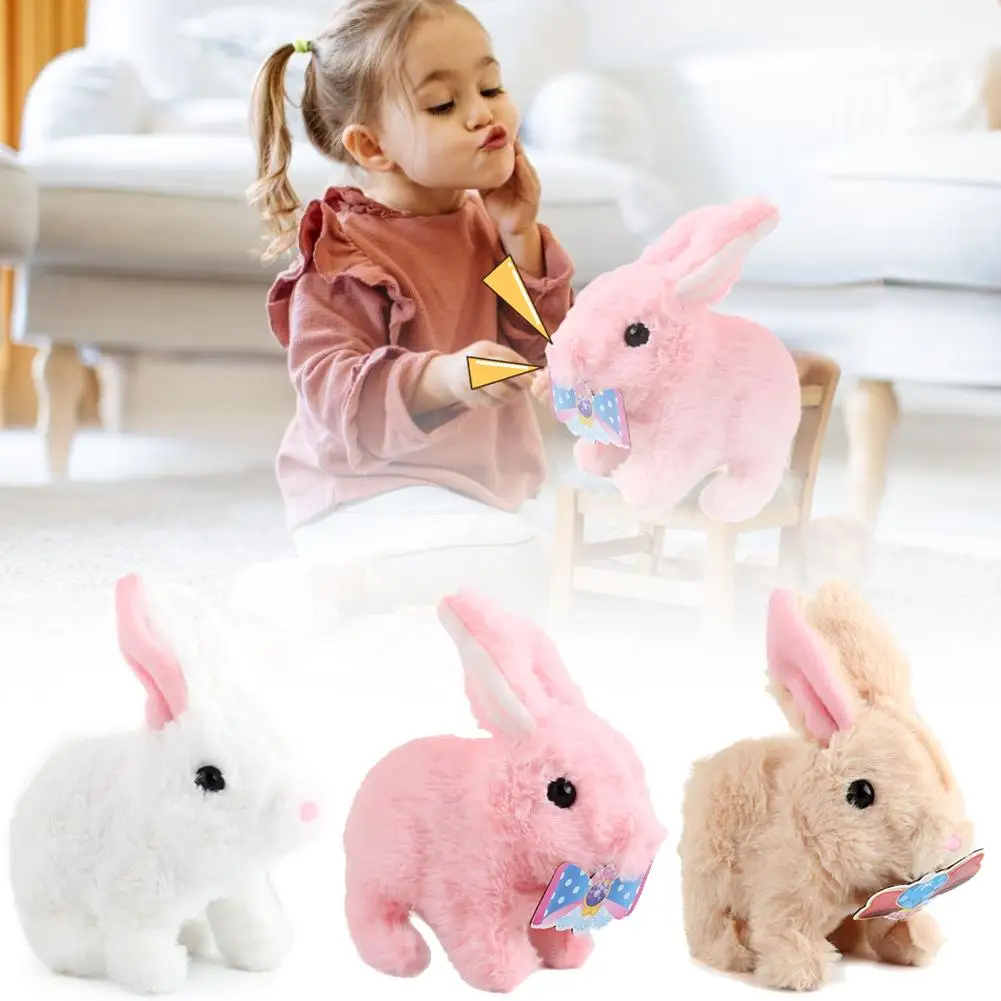 Plush Bunny Battery Operated Hopping Rabbit Interactive Toy For Children Boy Girls | Игрушки и хобби