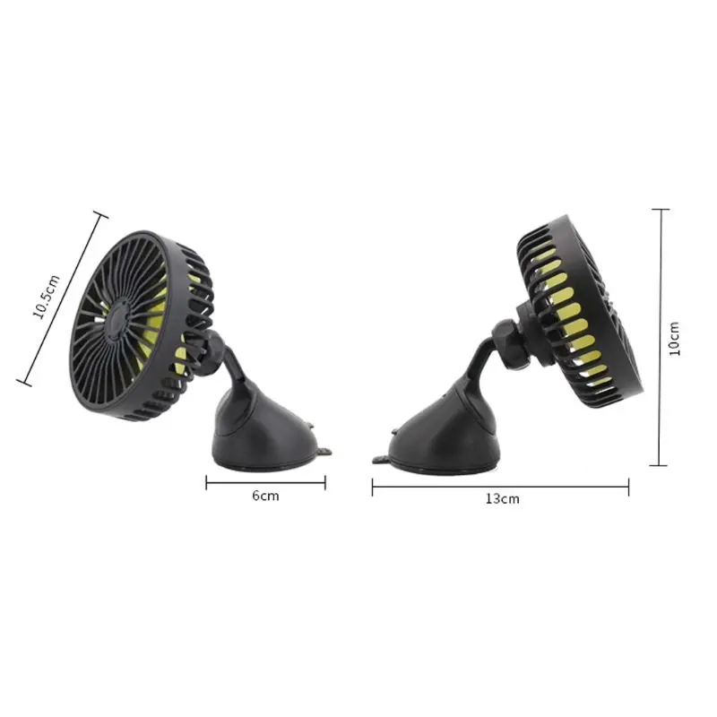 

Universal Suction Cup USB Car Fan Three Speed Control Air Cooling Desk USB Fan for Truck SUV Boat Office Home