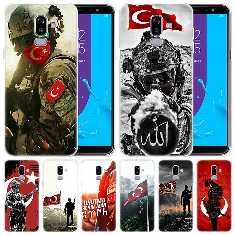 Роскошный силиконовый чехол с турецким флагом для Samsung Galaxy J8 J7 J6 J4 J2 2018 Core J3 2016 J5 2017