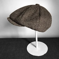 new 2020 tommy shelby men berets vintage herringbone octagon cap womens casual pumpkin hat gatsby flat newsboy hats blm222