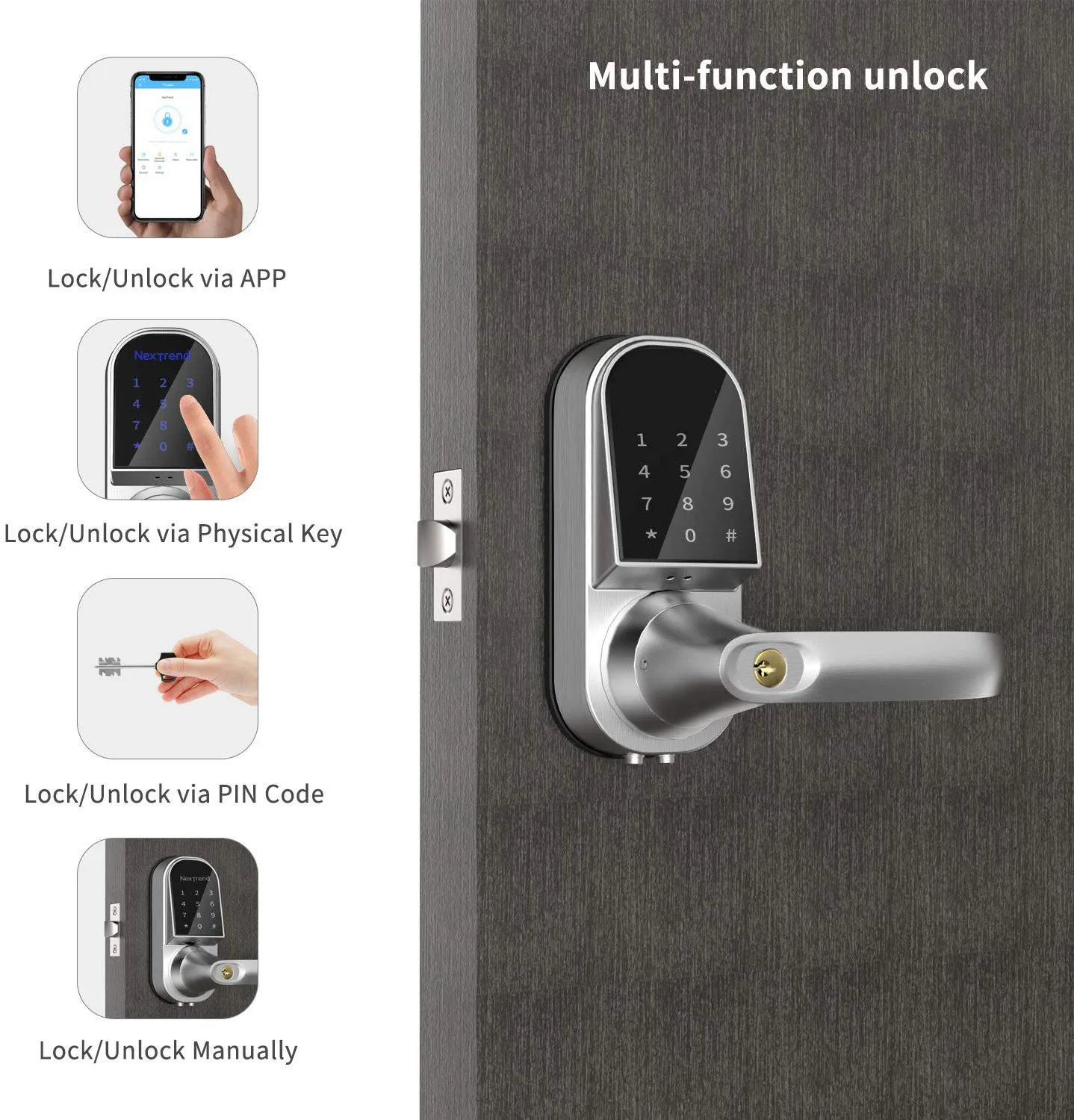 Умный Замок без ключа дверной замок Засов цифровой Электронный Отпечаток пальца