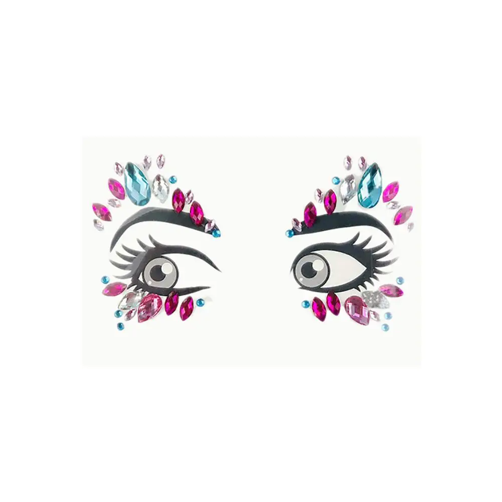 Музыкальный фестиваль лицо Алмазная наклейка зеленый полимерный бровей