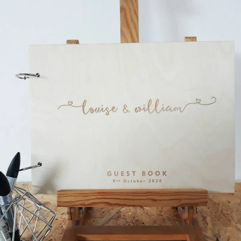 Современная Свадебная Гостевая книга деревянная для свадьбы