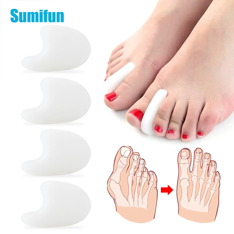 

2Pcs Hallux valgus Silicone Gel Toe Bunion Corns Blisters Foot Care Pain Relief Toes Thumb Protect Orthotics Foot Massage Z28901