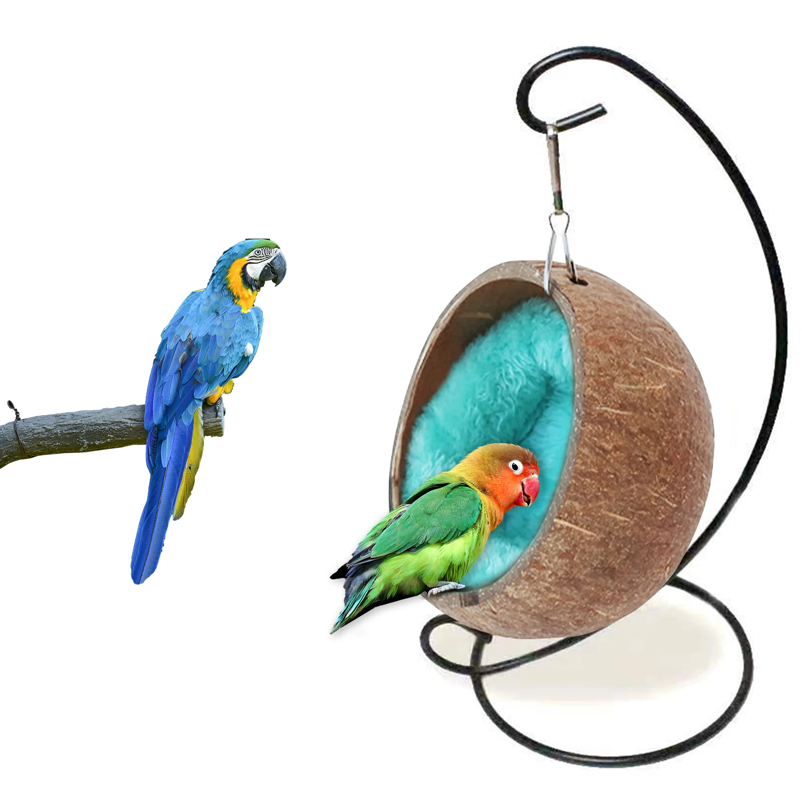 

Pet Hanging Chair Swing Nest Hamster Hammock Iron Garden Hammock Decoration Parrot Hanging Basket Small Pet Cradle Woven Nest