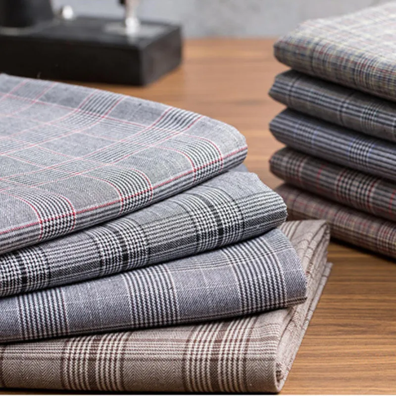 1 метр Вельветовая ткань английский дизайн клетчатая для шитья костюм брюки