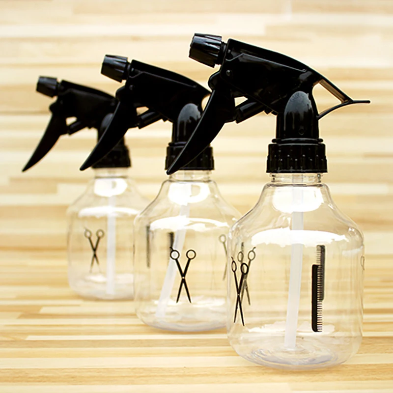 

250ml Empty Durable Refillable Mist Hairdressing Hair Salon DIY Barber Transparent Plastic Water Spray Bottles Hair Styling Tool
