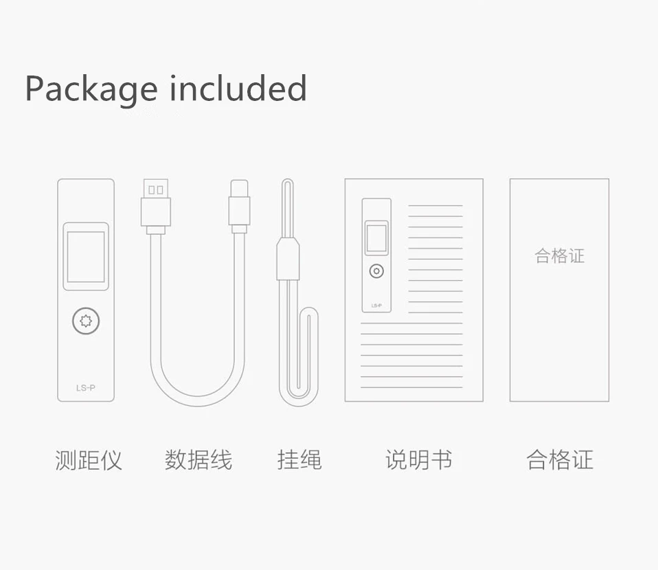 В Xiaomi Duka 40 м лазерный дальномер LS-P USB флэш зарядка дальномер высокая точность измерения дальномер