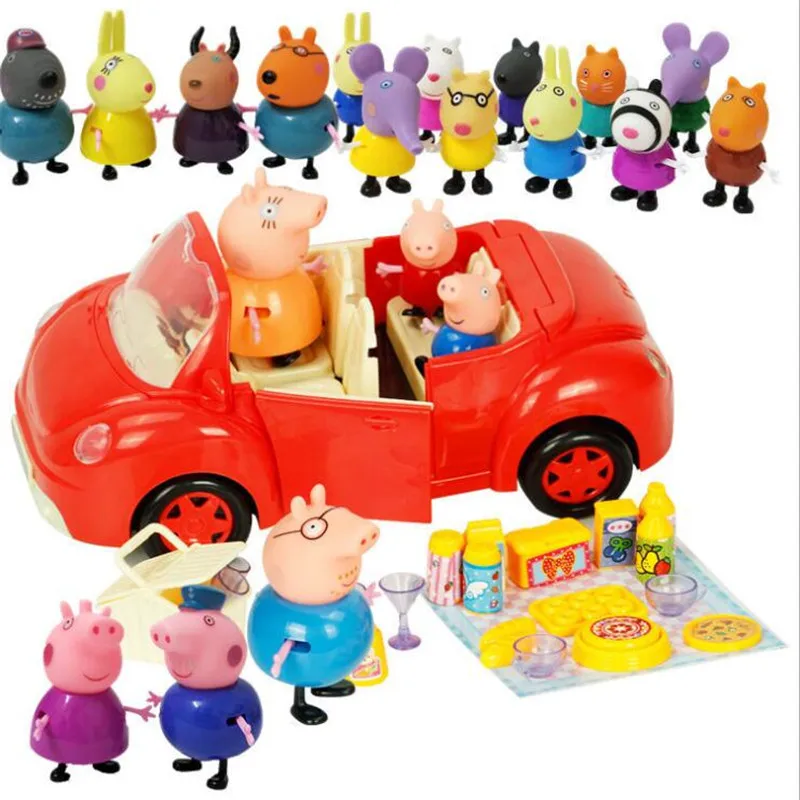 Оригинальные игрушки Свинка Пеппа модный спортивный автомобиль парк