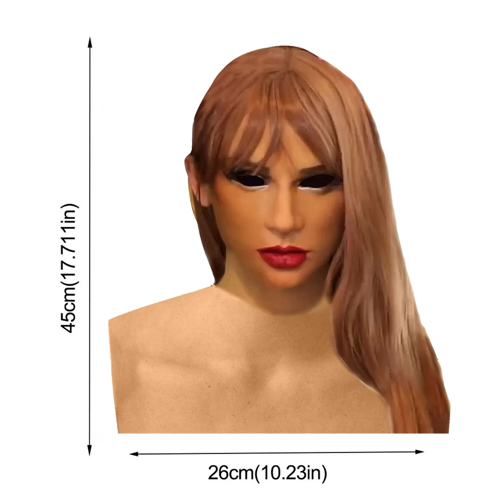 Забавная латексная Реалистичная маска для женщин забавная супермягкая