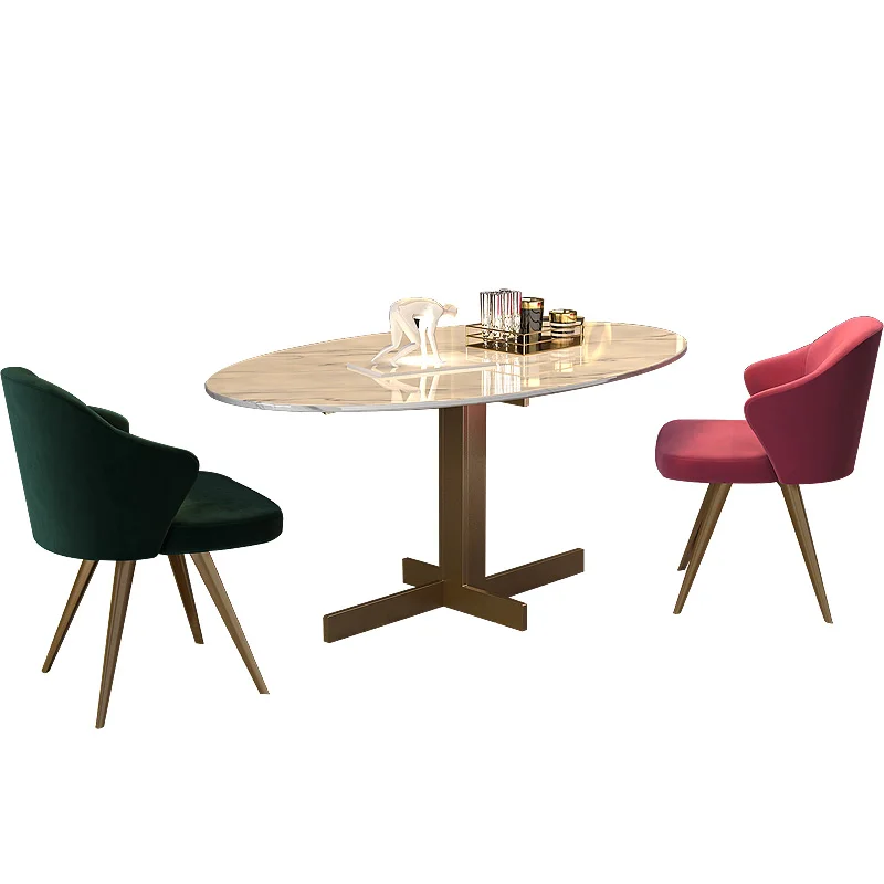 Легкий роскошный постсовременный обеденный стул скандинавский бархатный