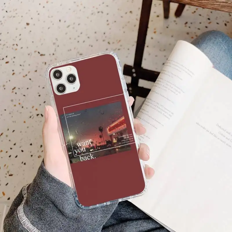 

Aesthetics songs lyrics Phone Case Transparent soft For iphone 5 5s 5c se 6 6s 7 8 11 12 plus mini x xs xr pro max
