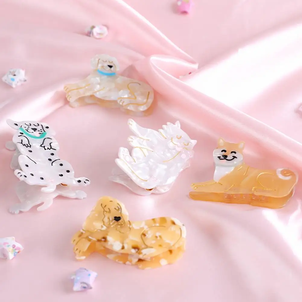 Заколка-краб для волос в виде Милого Животного акриловая с уксусной кислотой