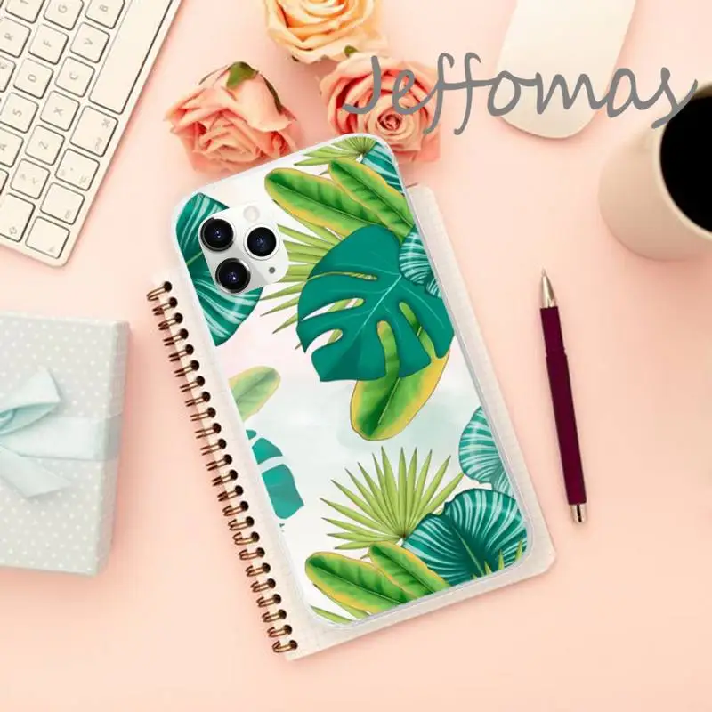 

Colorful Flower Phone Case Transparent for iPhone 11 12 mini pro XS MAX 8 7 6 6S Plus X 5S SE 2020 XR