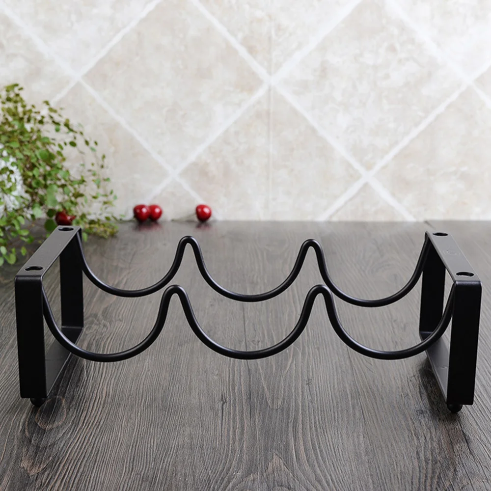 

Creative Vintage Wire Rack Display Rack Storage Bottles Rack Stand Home Accessory Holds 3 Bottles