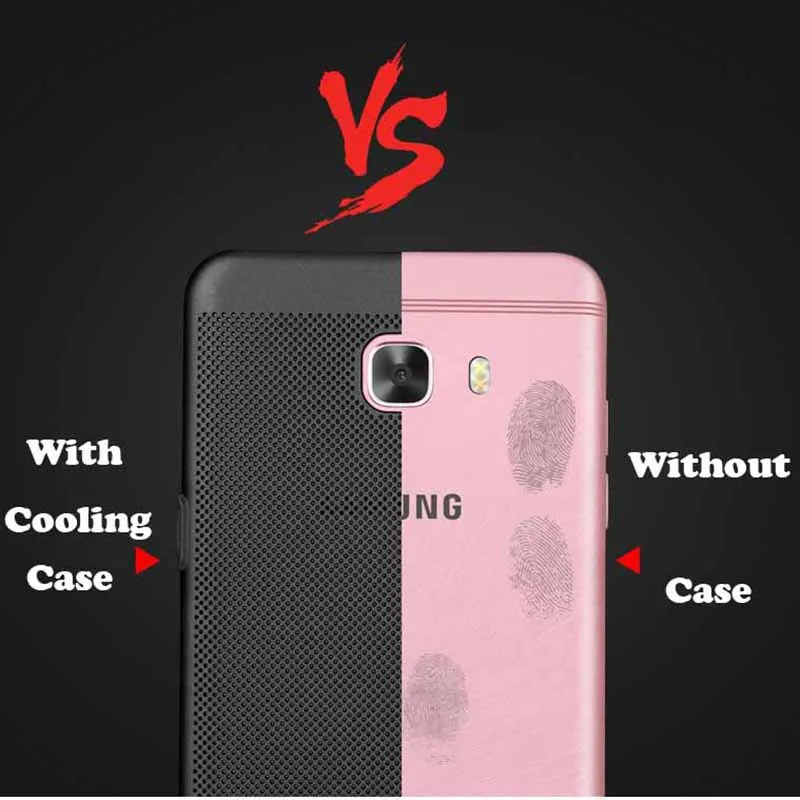 Heat dissipation COOL PC Case For Samsung Galaxy C5 C7 C9 Pro J5 J7 Grand prime pro S9 S8 S7 edge Note 9 8 A8 A6 Plus 2018 Cover |