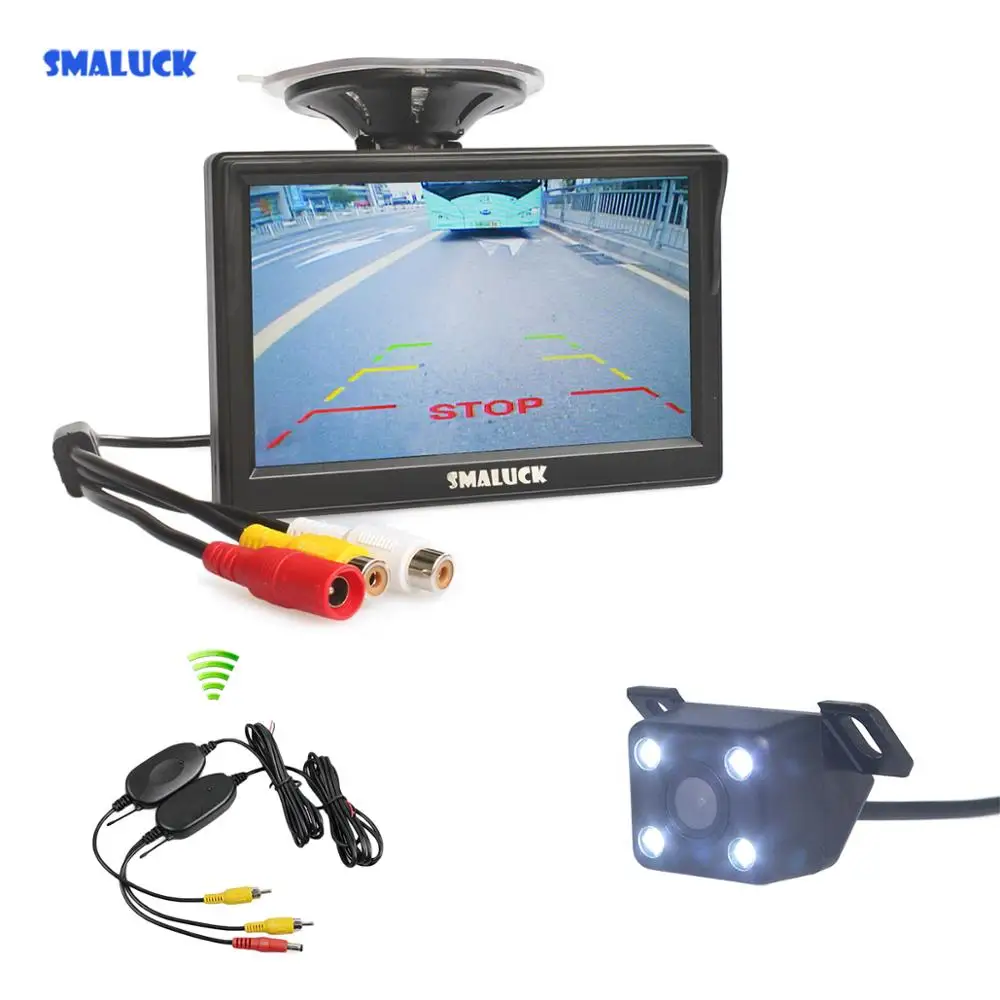 SMALUCK 5 &quotЖК дисплей заднего вида Автомобильный монитор + светодиодная цветная