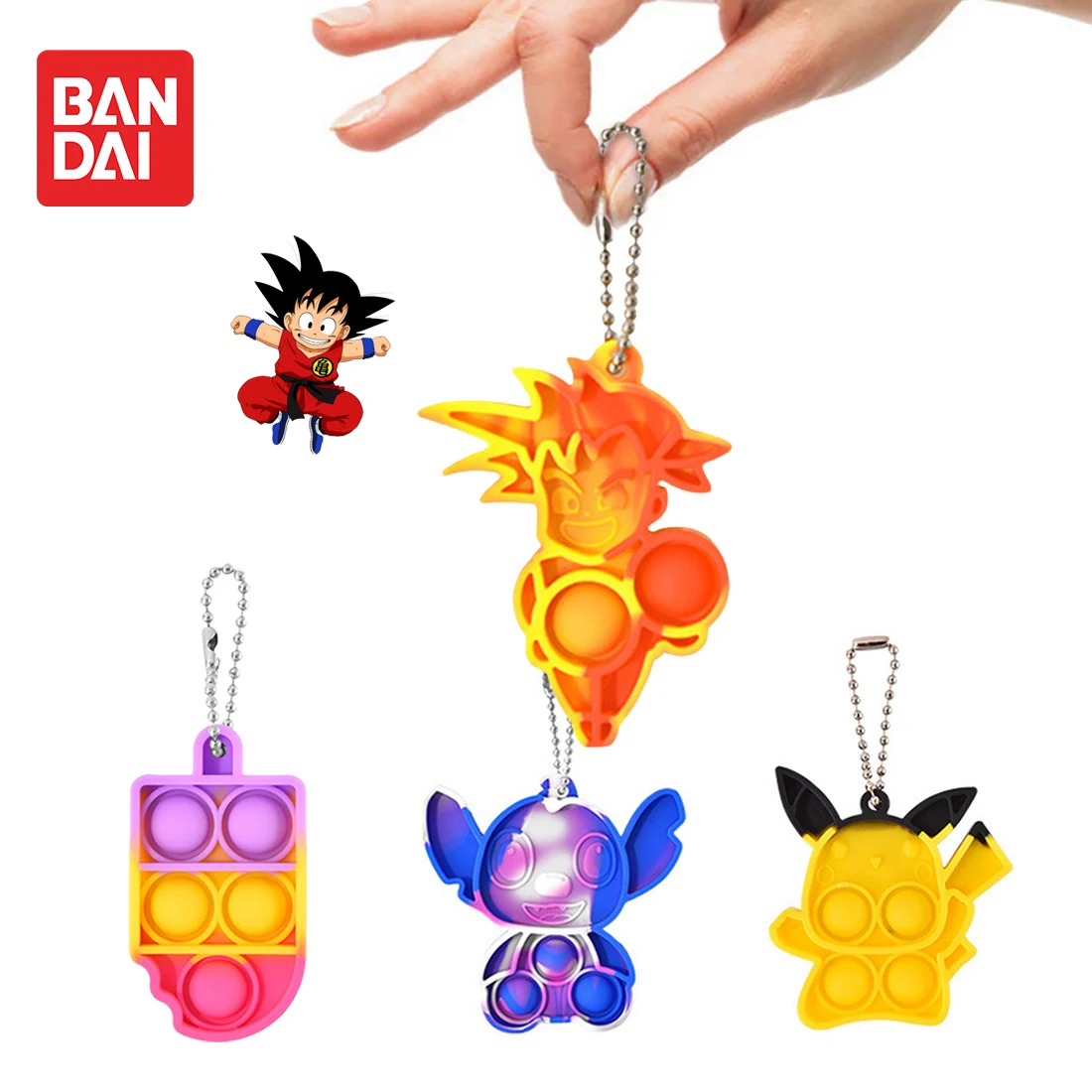 Аниме брелок с надписью Dragon Ball фиджет игрушки Сон Гоку антистресс пузырь