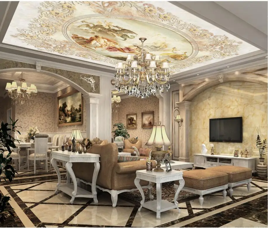 Счастливый Ангел мраморный Европейский подвесной Топ фреска спальня потолок фон