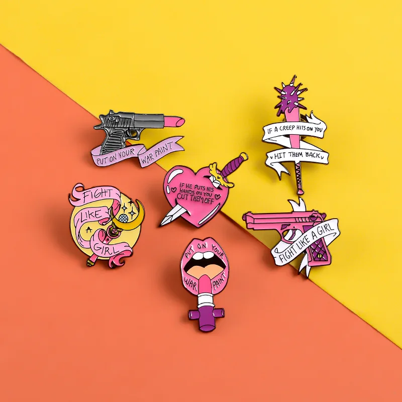 3~9 pieces/set of enamel pins diary note bottle bone cat pistol halloween jungle dog hedgehog fish tank shirt jewelry brooch | Украшения и