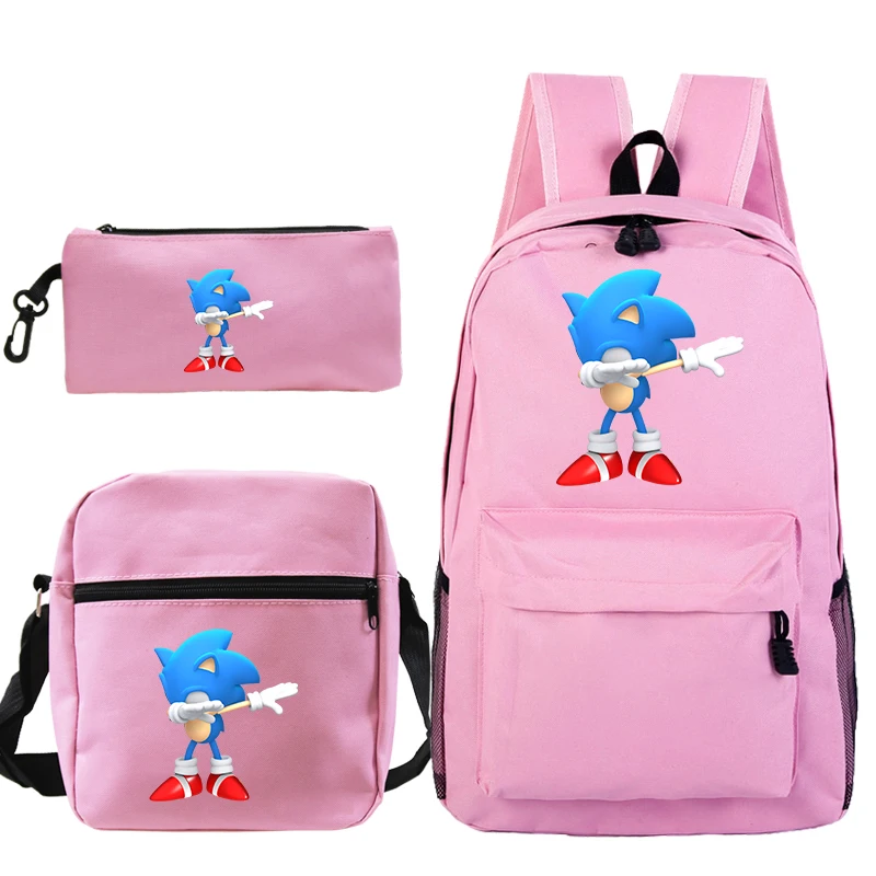 1 Sonic рюкзак наборы для подростков девочек мальчиков школьные сумки для ноутбука дорожные рюкзаки с ручкой и сумки через плечо - Цвет: 1