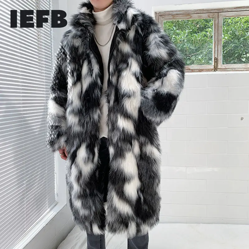 IEFB/мужская одежда новая модная из искусственного меха с хлопковой подкладкой