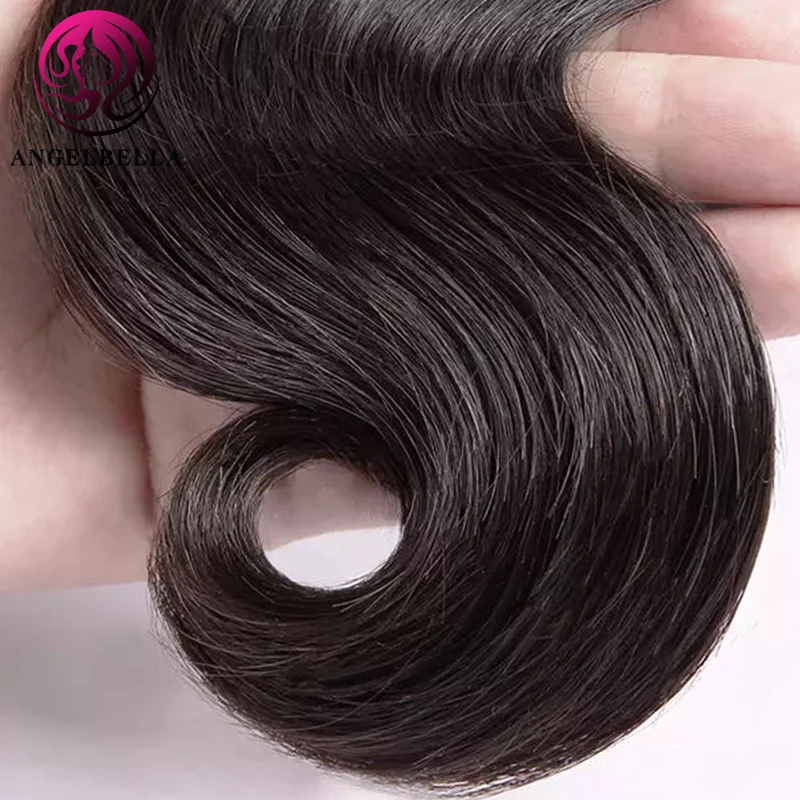 

Angelbella 1 Bundle Peruvian Hair Wholesale Pure Human Remy Hair NC# Body Wave Double Strong Weft Human Hair For Beauty Wear