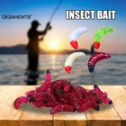 50 шт., мягкие приманки-черви для ловли окуня, лосося, лягушки, подарки рыбаку 2,4 см MJ