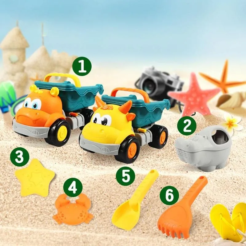 

Игрушечные машинки для детей, для пляжа, 6-10 шт.