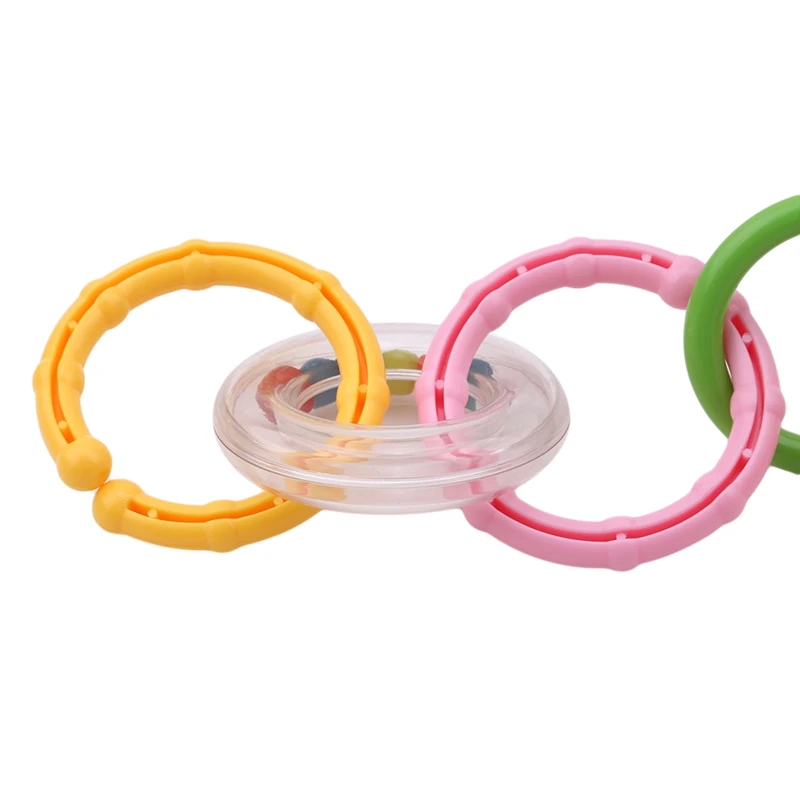 

Children'S Educational Early Childhood Rattle Toy Rainbow Ring Teether Ring Intelligence Assembling Ring Toy Imagination