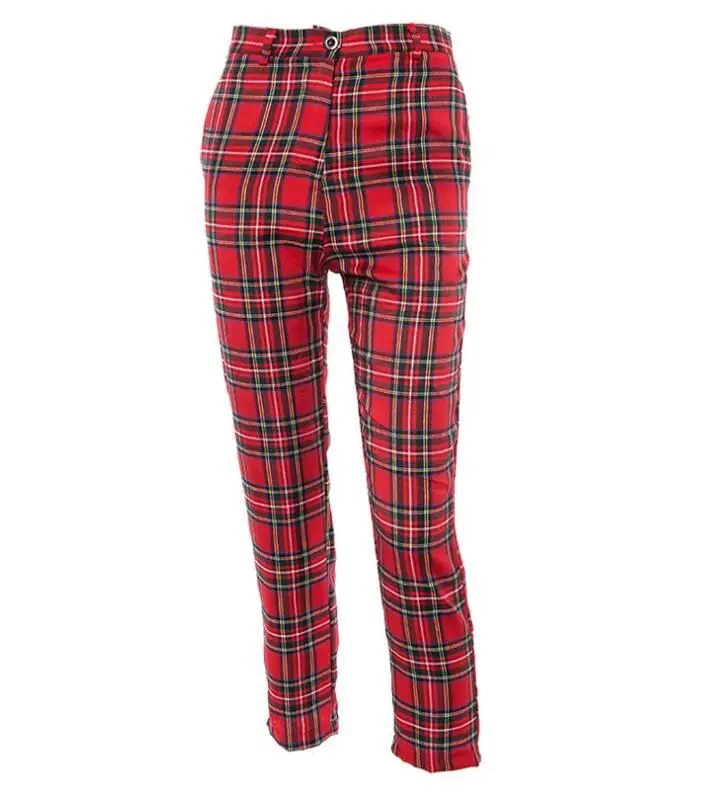

Checkered Pants for Women Vintage Plaid Pants Fashion Korean Y2K Pants Streetwear Cool Girl High Waist Trousers Casual Pants